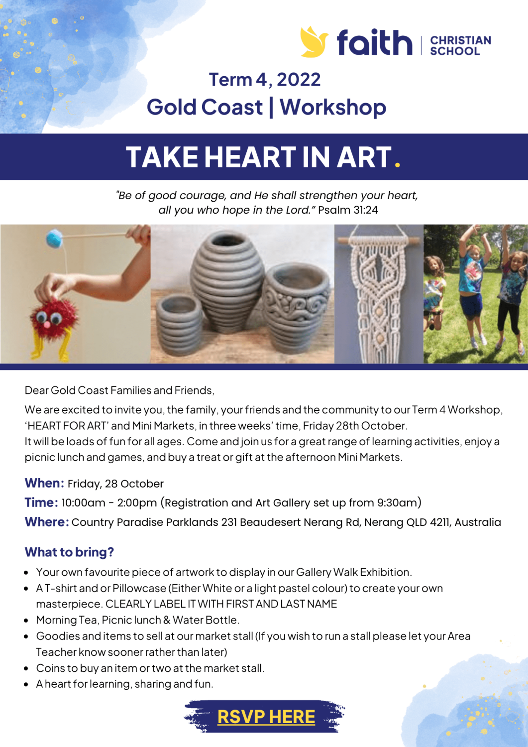 Gold Coast Workshop Take Heart in Art