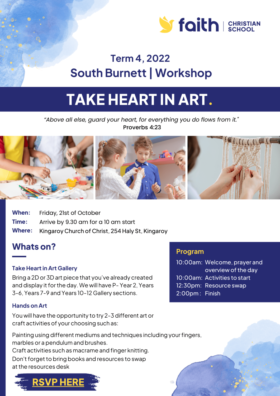 South Burnett Workshop Take Heart in Art
